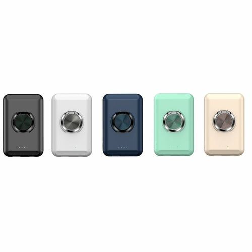 Magnetic Wireless Power Bank for iPhone – Fast Charging, Built-In Ring Holder & USB Port