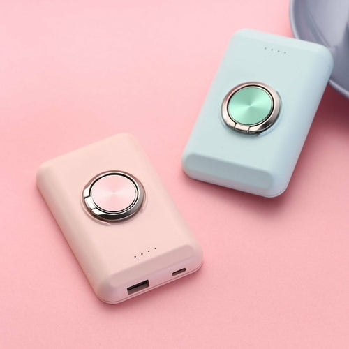 Magnetic Wireless Power Bank for iPhone – Fast Charging, Built-In Ring Holder & USB Port