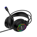 Denver GHS130 Gaming Headphones with Microphone – LED RGB, Wired, 50mm Drivers, PC & Console