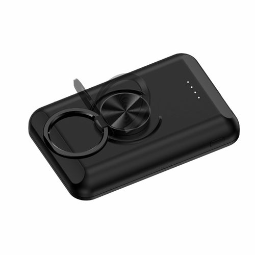 Magnetic Wireless Power Bank for iPhone – Fast Charging, Built-In Ring Holder & USB Port