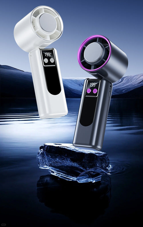 Portable Semiconductor Cooling Fan – 199 Speeds, Instant 16°C Cool Air, Foldable 3-in-1 Design