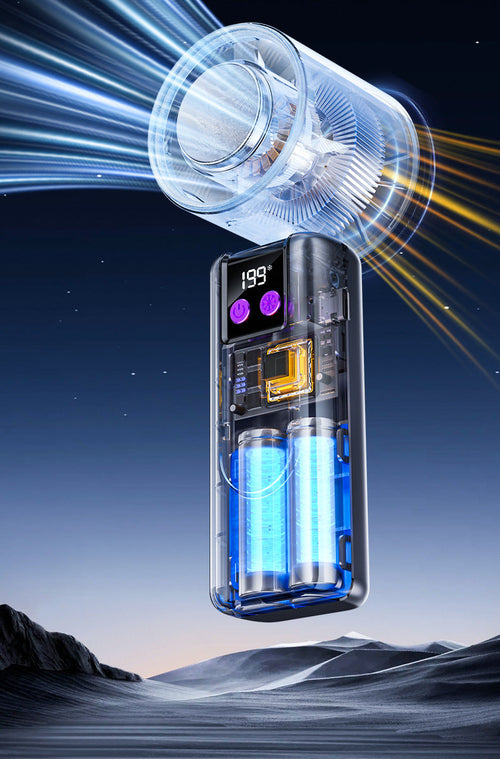 Portable Semiconductor Cooling Fan – 199 Speeds, Instant 16°C Cool Air, Foldable 3-in-1 Design