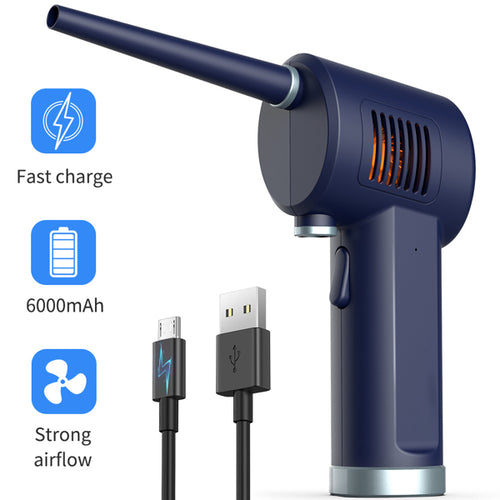 Electric Air Duster for Electronics – Rechargeable Compressed Air Blower for Keyboard, PC & Car